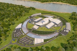 An artist’s rendering of NuScale Power’s small modular nuclear reactor plant.