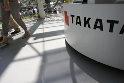 Takata Corp. sign at a showroom in Tokyo, May 4, 2016.