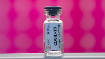 A vile of a COVID-19 vaccine candidate at the Chula Vaccine Research Center, Bangkok, May 25, 2020.