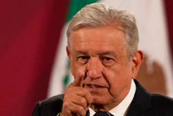 Mexican President Andres Manuel Lopez Obrador gives his daily, morning news conference.