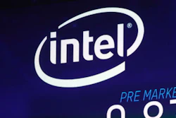 Intel logo on a screen at the Nasdaq MarketSite, Times Square, New York, Oct. 3, 2018.