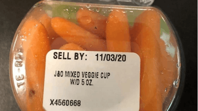 Bottom Label, Mixed Veggie Cup With Dip