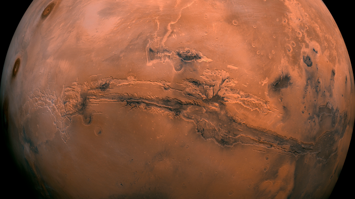 This image made available by NASA shows the planet Mars. This composite photo was created from over 100 images of Mars taken by Viking Orbiters in the 1970s. NASA is underestimating the amount of time and money it will take to bring Mars rocks back to Earth in the coming decade, an independent panel said Tuesday, Nov. 10, 2020.