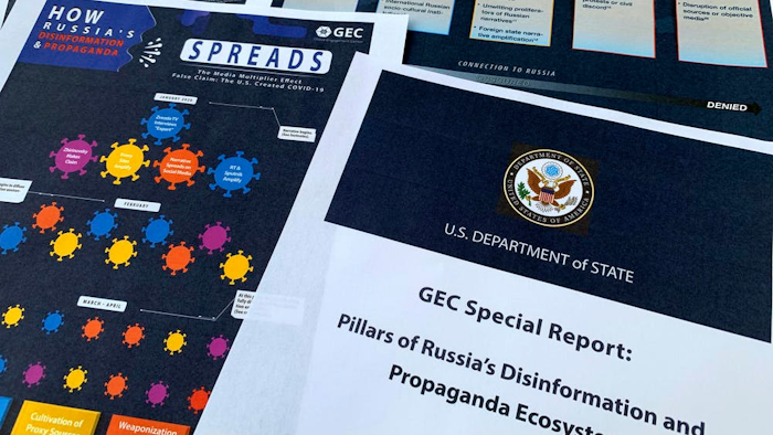 Russia is using a well-developed online operation to spread disinformation, according to the U.S. State Department.