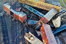 Train derailment in Mauriceville, Texas, Oct. 29, 2020.