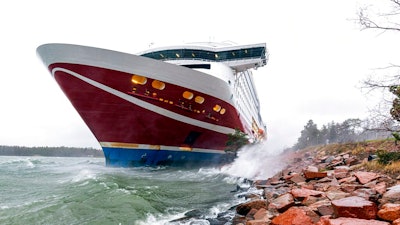 The Viking Grace run aground south of Mariehamn, Finland, Nov. 21, 2020.