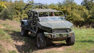 The 5,000-pound GM Defense Infantry Squad Vehicle was uniquely engineered to fulfill military requirements and designed to provide rapid ground mobility. The expeditionary ISV is light enough to be sling loaded from a UH-60 Blackhawk helicopter and compact enough to fit inside a CH-47 Chinook helicopter for air transportability.