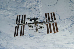 The International Space Station seen from Space Shuttle Discovery, March 7, 2011.