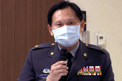 Taiwan's defense ministry spokesperson Shih Shun-wen speaks during a briefing in Taipei, Oct. 27, 2020.