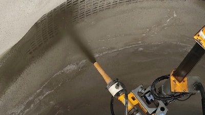 The use of shotcrete is one of the most important support measures in tunnel construction.