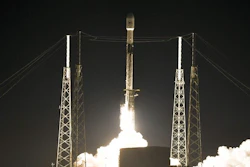 A SpaceX Falcon 9 rocket carrying 60 Starlink communications satellites lifts off from Cape Canaveral Air Force Station, Fla., Jan. 6, 2020.
