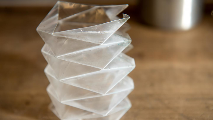 The researchers have developed an origami-inspired, folded plastic fuel bladder that doesn't crack at super cold temperatures and could someday be used to store and pump fuel.