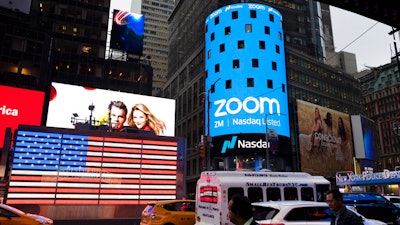 Zoom ad in New York, April 18, 2019.