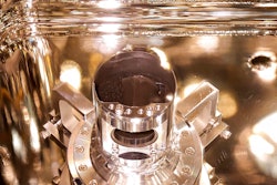 Soil samples inside a container of the re-entry capsule from Hayabusa2, Sagamihara, Japan, Dec. 15, 2020.