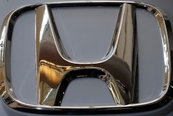 The Honda logo is seen on display at the 2020 Pittsburgh International Auto Show.