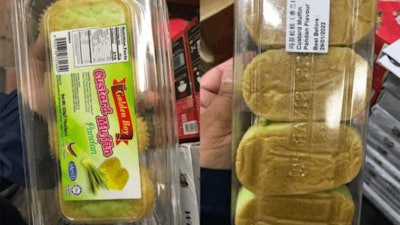 Label Golden Boy Custard Muffin Pandan