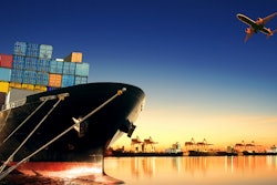 Container Ship At Port And Cargo Plane 000071988275 Large