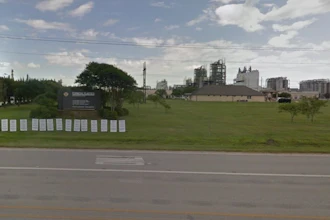 A Google Maps roadside view of Formosa Plastics' Point Comfort, TX facility.