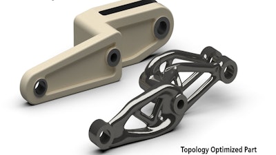Solutions like topology optimization are driving the adoption of additive manufacturing as the geometries produced are difficult to manufacture using traditional production methods.