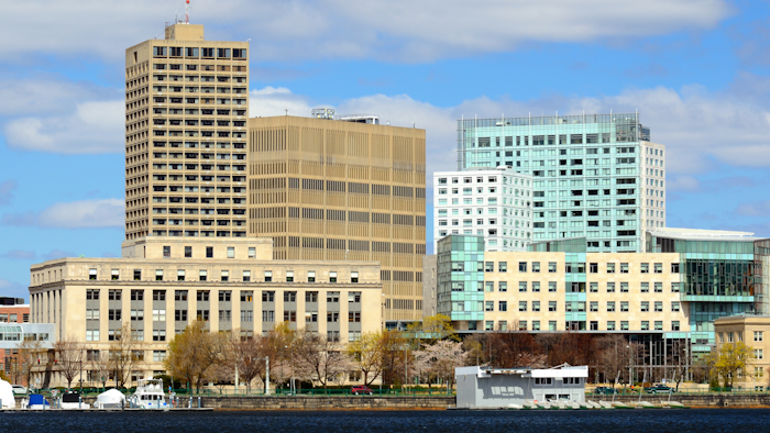 Cambridge, Mass., across from the Charles River.