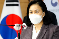South Korean Trade Minister Yoo Myung-hee during a press conference at the Government Complex in Seoul, Feb. 5, 2021.