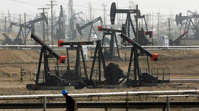 In this file photo, pumpjacks are seen operating in Bakersfield, California.