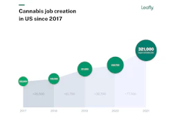 Cannabis job creation in U.S. since 2017.