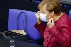 German Chancellor Angela Merkel at the parliament building in Berlin, Sept. 30, 2020.