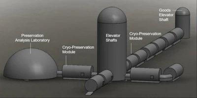Overhead view of the proposed ark design.