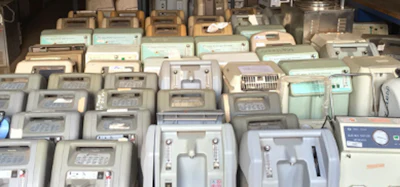 A medical equipment ‘graveyard’ in Malawi.