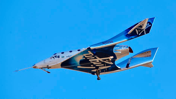The VSS Unity spacecraft is one of the ships that Virgin Galactic plans to use for space tours.