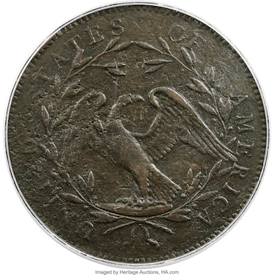 This undated photo provided by Heritage Auctions shows the back.