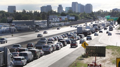 Traffic jam in West Sacramento, Calif., April 22, 2014.
