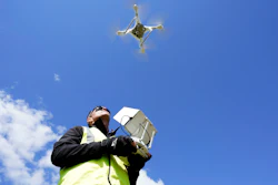 Michael Jones operates his drone in Goldsboro, N.C., April 2, 2021.