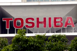 This May 26, 2017 file photo shows the company logo of Toshiba Corp. displayed in front of its headquarters in Tokyo.Trading in Toshiba stock was halted Wednesday, April 7, 2021 after the Tokyo-based technology conglomerate confirmed it had received a preliminary acquisition proposal. Toshiba Corp. said Tuesday, April 6 it had asked for more details on the proposal, was giving it “careful consideration” and would make an announcement “in due course.”