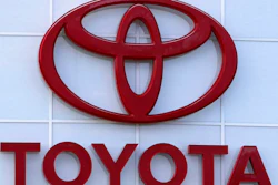 This Aug. 15, 2019 file photo shows the Toyota logo on a dealership in Manchester, N.H. Toyota is recalling nearly 280,000 Venza SUVs in the U.S., Thursday, April 15, 2021, because a wiring problem could stop the side air bags from inflating in a crash. The recall covers Venzas from the 2009 through 2015 model years.