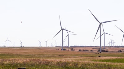 This July 22, 2019 photo was taken at a wind farm in O'Neill, Nebraska.