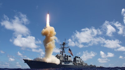 The Mk 41 VLS is capable of launching a broad range of missiles, including the Standard Missile SM-2, SM-3, and SM-6 variants; the Tomahawk Land Attack Cruise Missile; the NATO Seasparrow and Evolved Seasparrow; and the Vertical Launch Anti-Submarine Rocket.