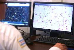 Officers monitor ShotSpotter and other crime detection programs at the Chicago Police Department 7th District's Strategic Decision Support Center, May 22, 2017.