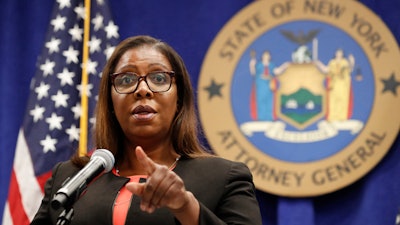 New York State Attorney General Letitia James at a news conference in New York, Aug. 6, 2020.