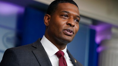 EPA Administrator Michael Regan during a press briefing at the White House, May 12, 2021.