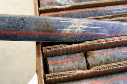 Sample drilled from underground rock near Ely, Minn., Oct. 4, 2011.