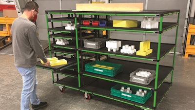 aircraft parts storage rack