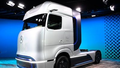 A prototype of a truck for future electric technology strategy of the Daimler Trucks company is presented during a news conference in Berlin, Germany last September.
