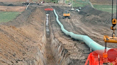 The Dakota Access Pipeline under construction, October 2016.