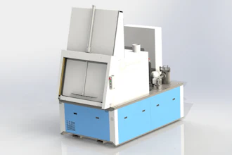 The Cell-U-Clean Mini Jet spray cabinet from Ransohoff.