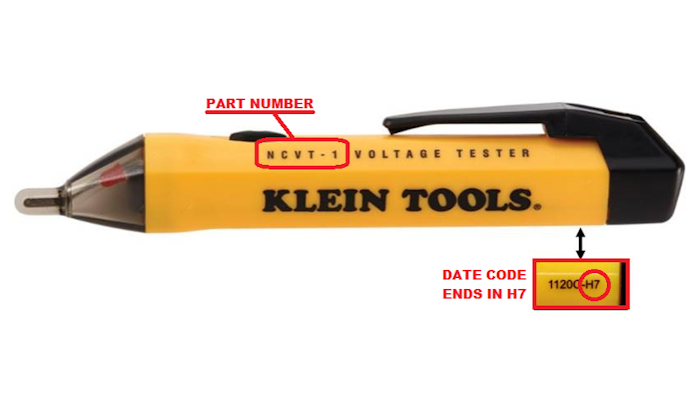 A new recall involves Klein Tools Non-Contact Voltage Testers.