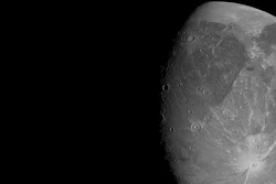 The Jovian moon Ganymede as the Juno spacecraft flies by, June 7, 2021.