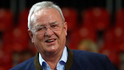 In this Nov. 30, 2018 file photo Martin Winterkorn, former CEO of the German car manufacturer 'Volkswagen', arrives for the annual general meeting of FC Bayern Munich soccer club in Munich, Germany. Volkswagen says the executive in charge during the company's diesel scandal will pay the firm 11.2 million euros ($13.6 million) in compensation. The company said in a statement Wednesday, June 9, 2021 that an investigation showed former CEO Martin Winterkorn failed to get to the bottom of the scandal quickly after regulators started asking questions, and didn't ensure truthful answers to the inquiries.