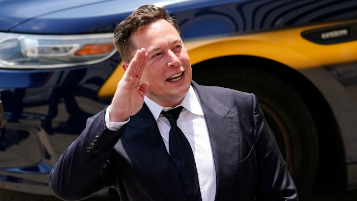 CEO Elon Musk departs from the justice center in Wilmington, Del., Tuesday, July 13, 2021. Testifying for a second day, Musk pushed back again Tuesday against a lawsuit that blames him for engineering Tesla’s 2016 acquisition of a financially precarious company called SolarCity that was marred by conflicts of interest and never generated the profits Musk insisted it would.